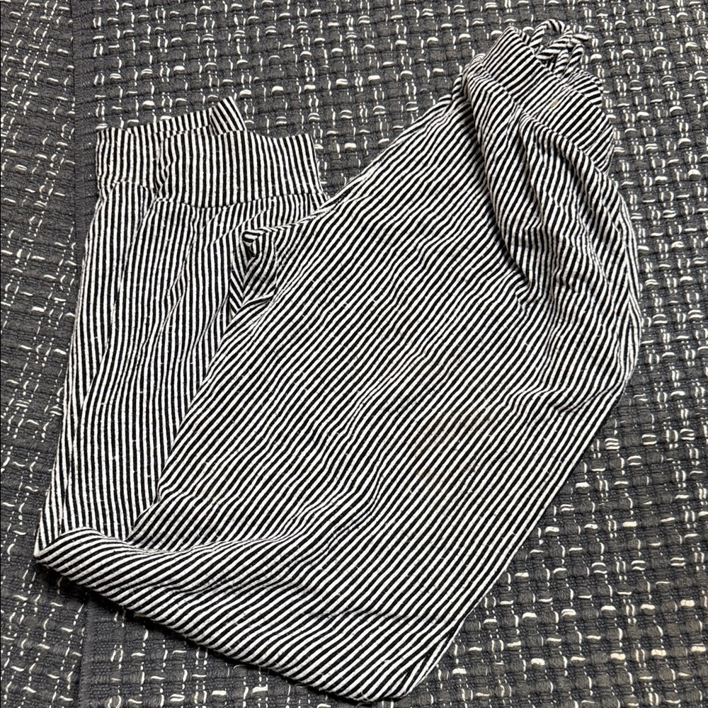 Caution To The Wind Black & White Striped Pajama Pants